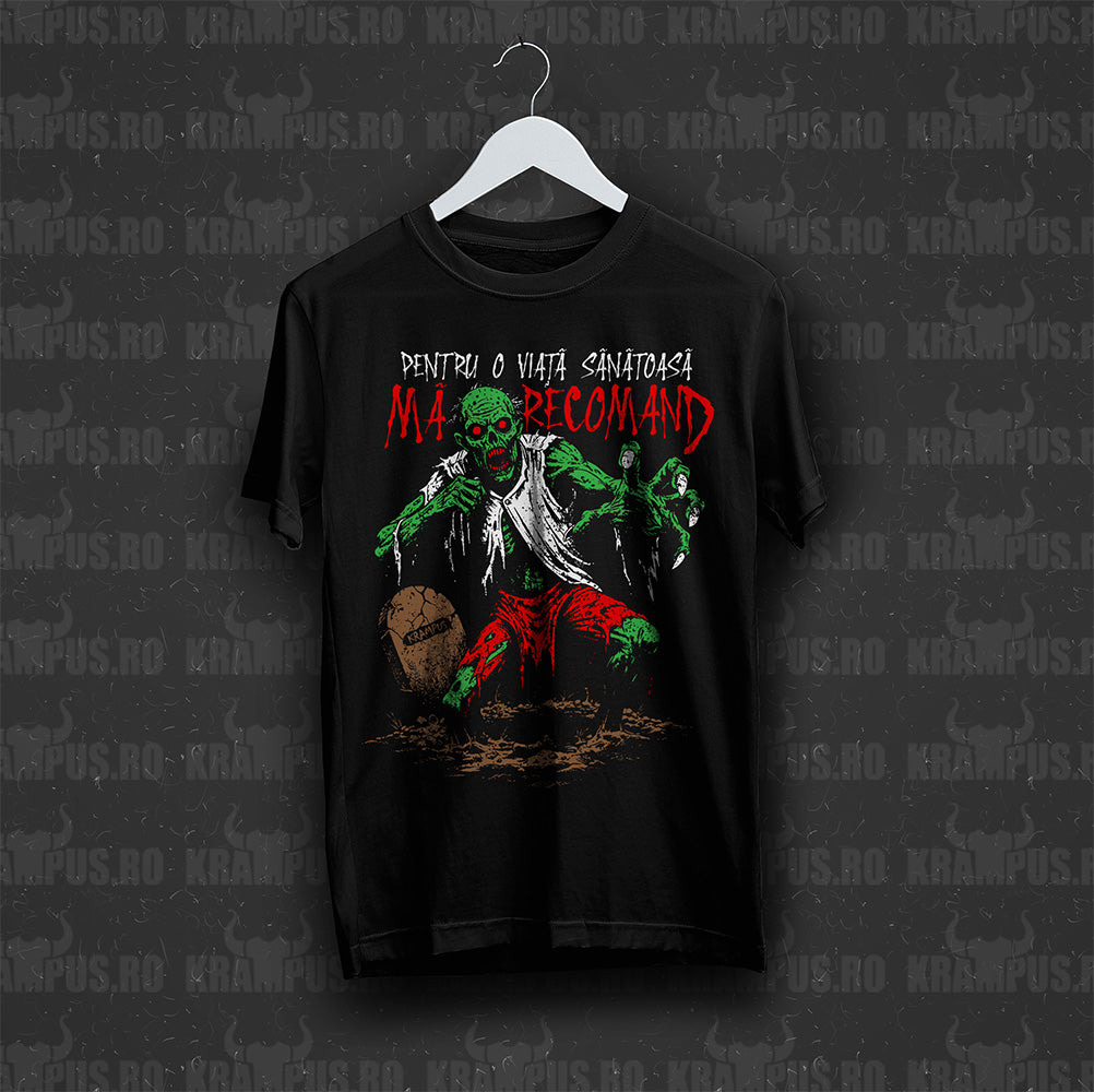 Tricou Pentru O Viata Sanatoasa Ma Recomand Zombi