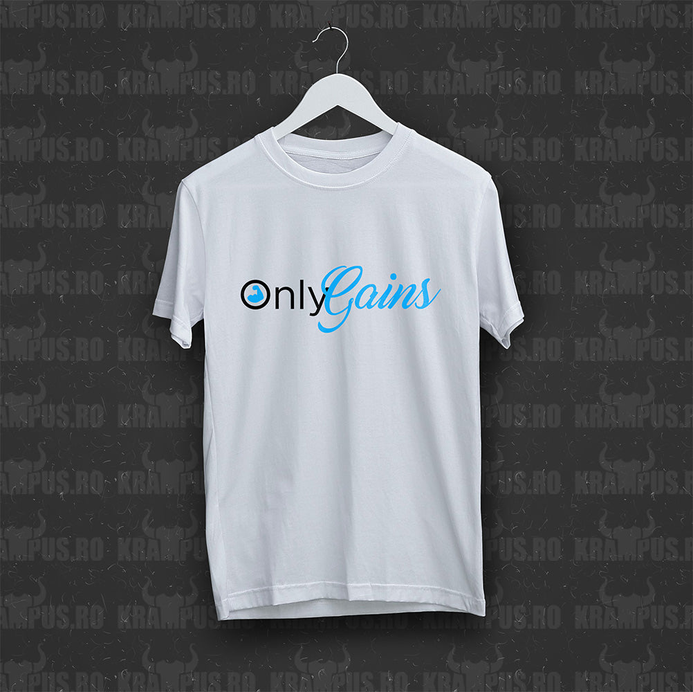 Tricou Only Gains Parodie Logo OnlyFans