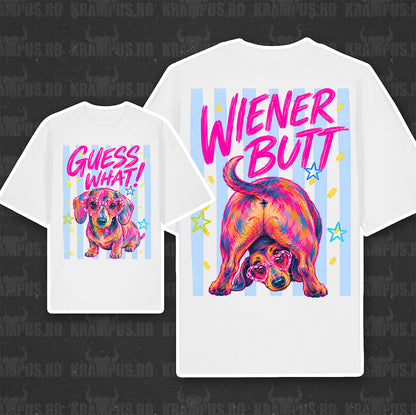 Tricou Oversize Guess What Wiener Butt