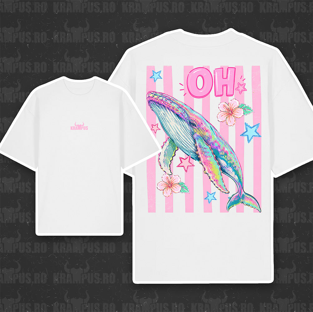 Tricou Oversize Oh Whale