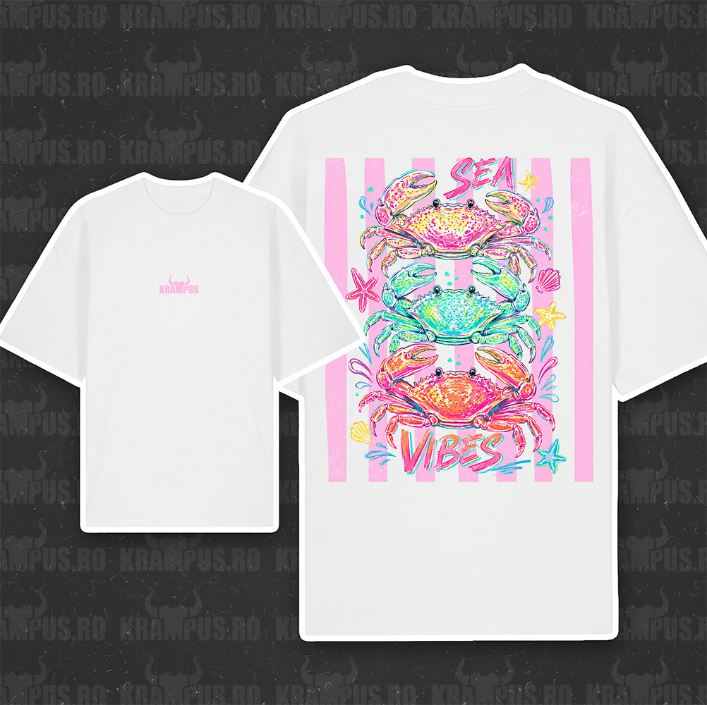 Tricou Oversize Sea Vibes Crab