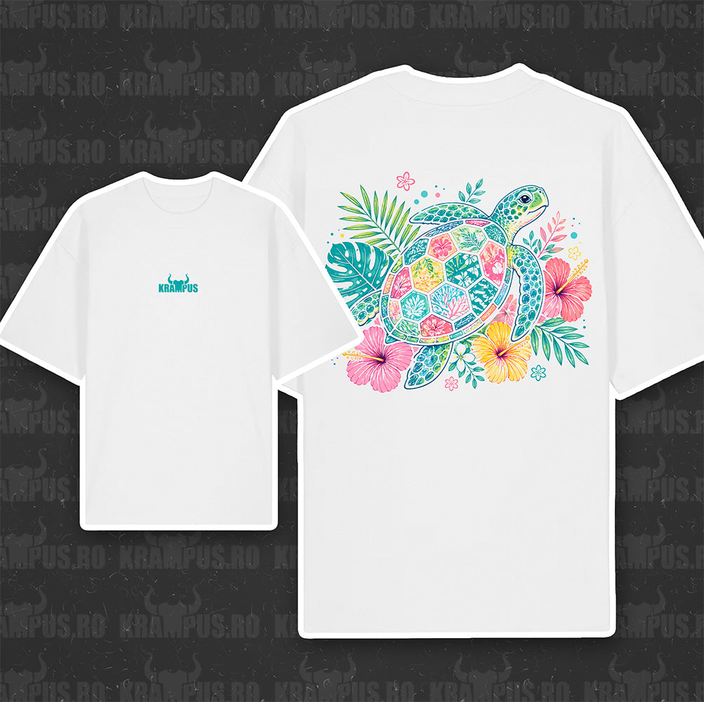Tricou Oversize Sea Turtle Tropical