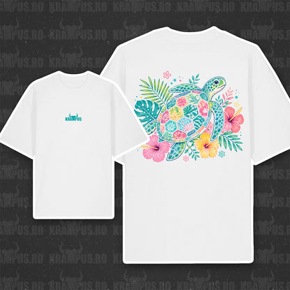 Tricou Oversize Sea Turtle Tropical
