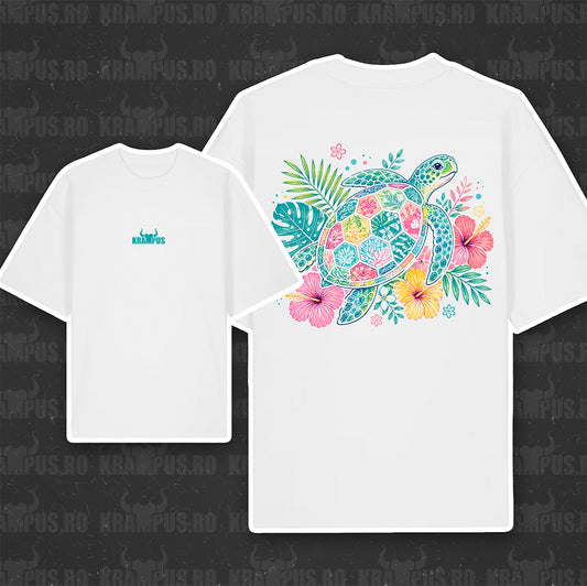 Tricou Oversize Sea Turtle Tropical