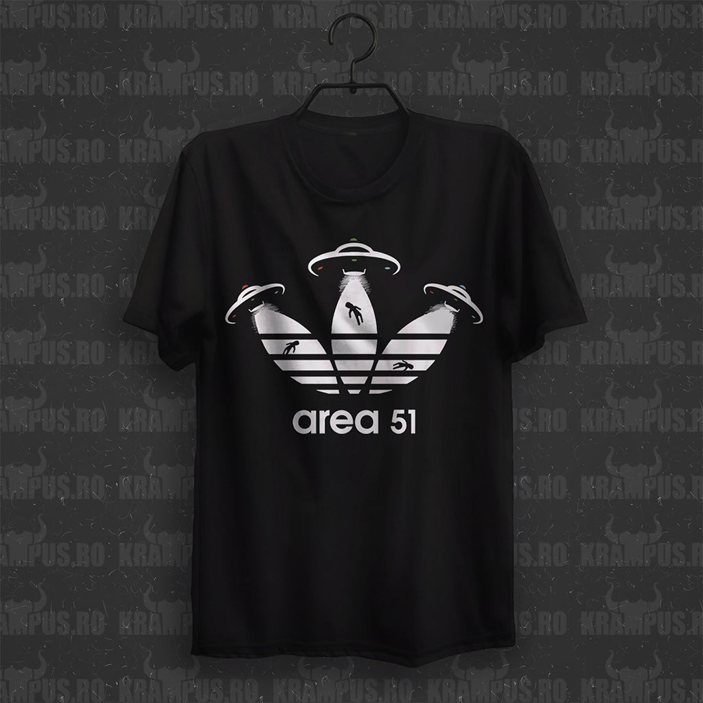 Tricou Area 51 Parodie Logo Adidas Trefoil
