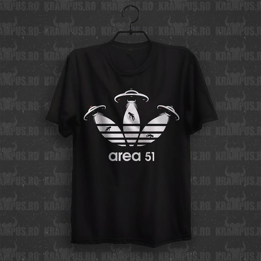 Tricou Area 51 Parodie Logo Adidas Trefoil