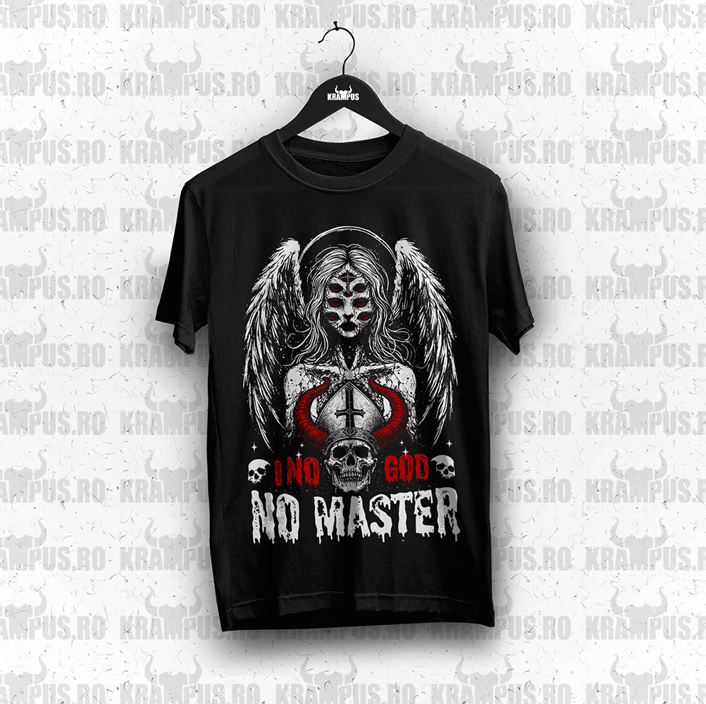 Tricou No God No Master Rock Gothic