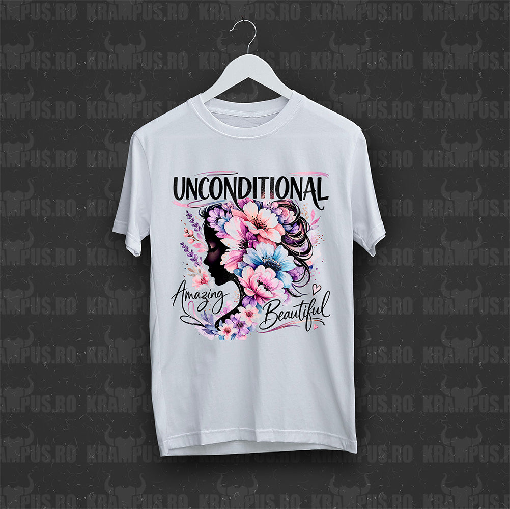Tricou Alb Unconditional Mama