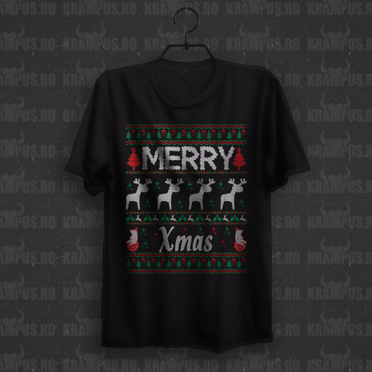 Tricou Merry Xmas Deers